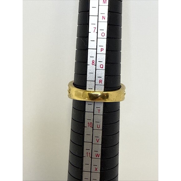 STS Karis Gold Bond Pale Blue Crystal Ring Size 9 - Picture 10 of 10